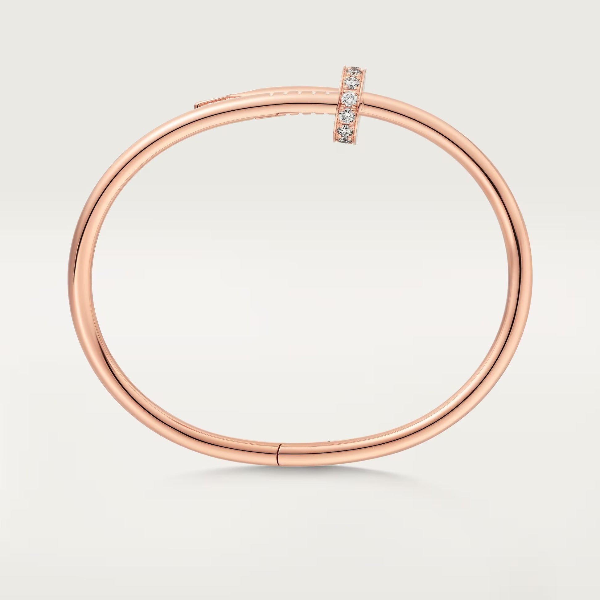 Elegant rose gold bangle for women with shimmering crystal accents