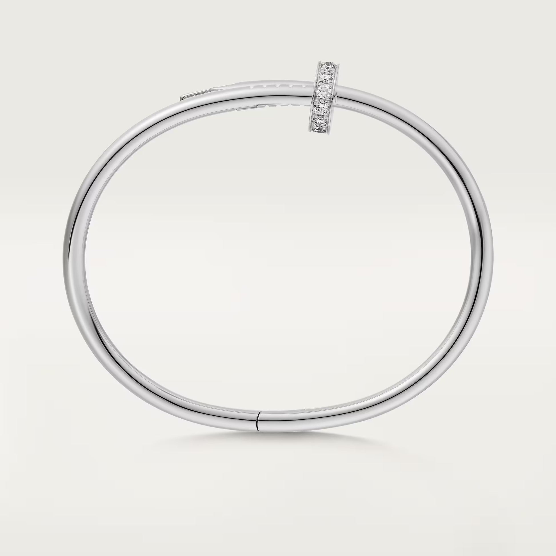 Designer crystal bracelet in white gold, waterproof and durable