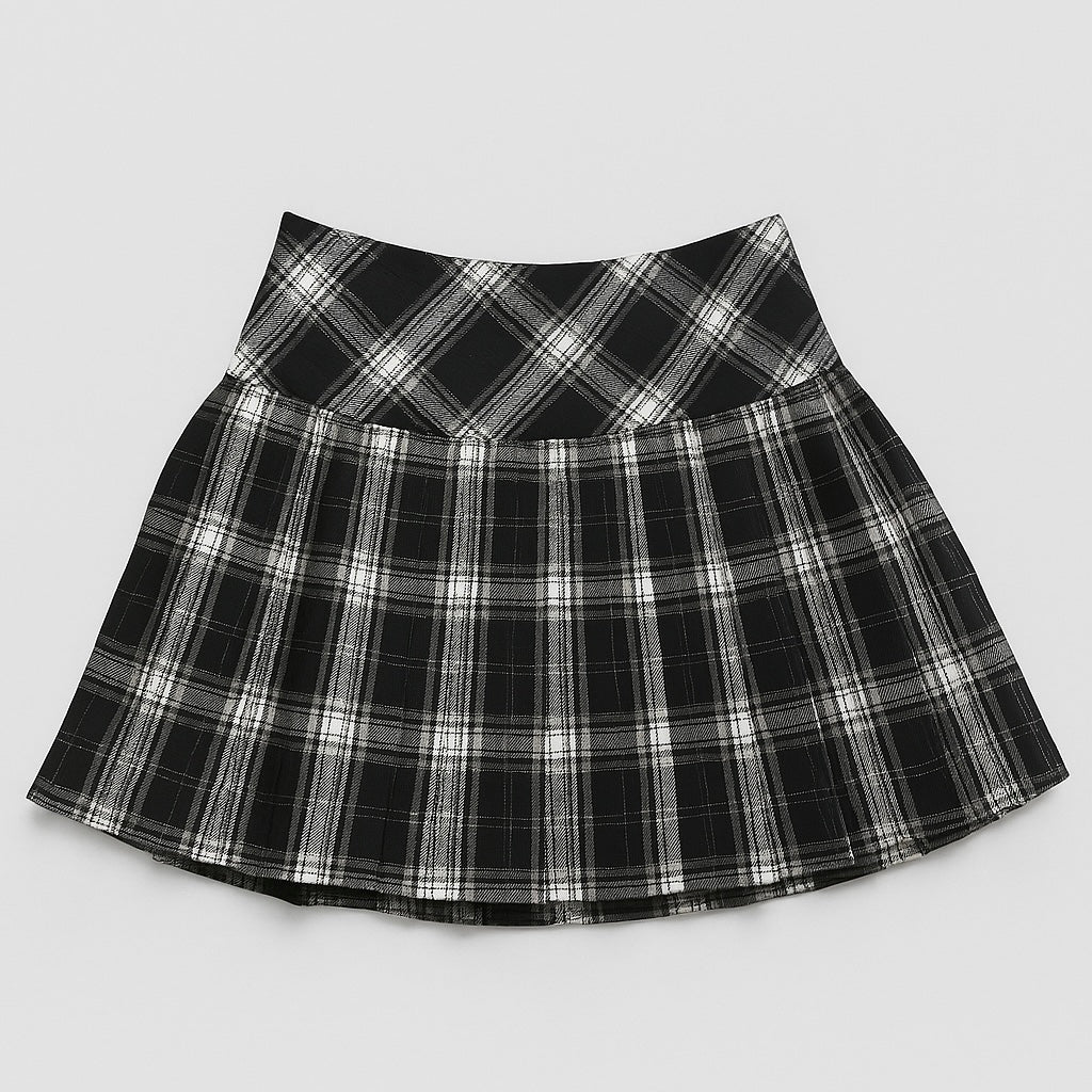 Y2K preppy soft girl skirt set for fall fashion