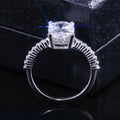 Oval-cut crystal ring with four-prong setting