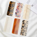 Luxury acetate hair comb with wide tooth design for styling