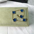 Elegant blue and gold bracelet gift for her