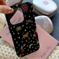 Astro Animals iPhone case with black star art and animal illustrations