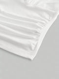 White pillowcase on a light gray background