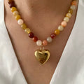 Bohemian-inspired colorful beaded necklace for women