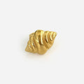 Gold-plated beach fashion ring with a conch shell motif