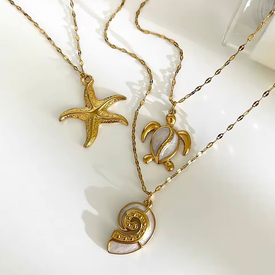 Trendy ocean-themed necklace for summer and vacation outfits