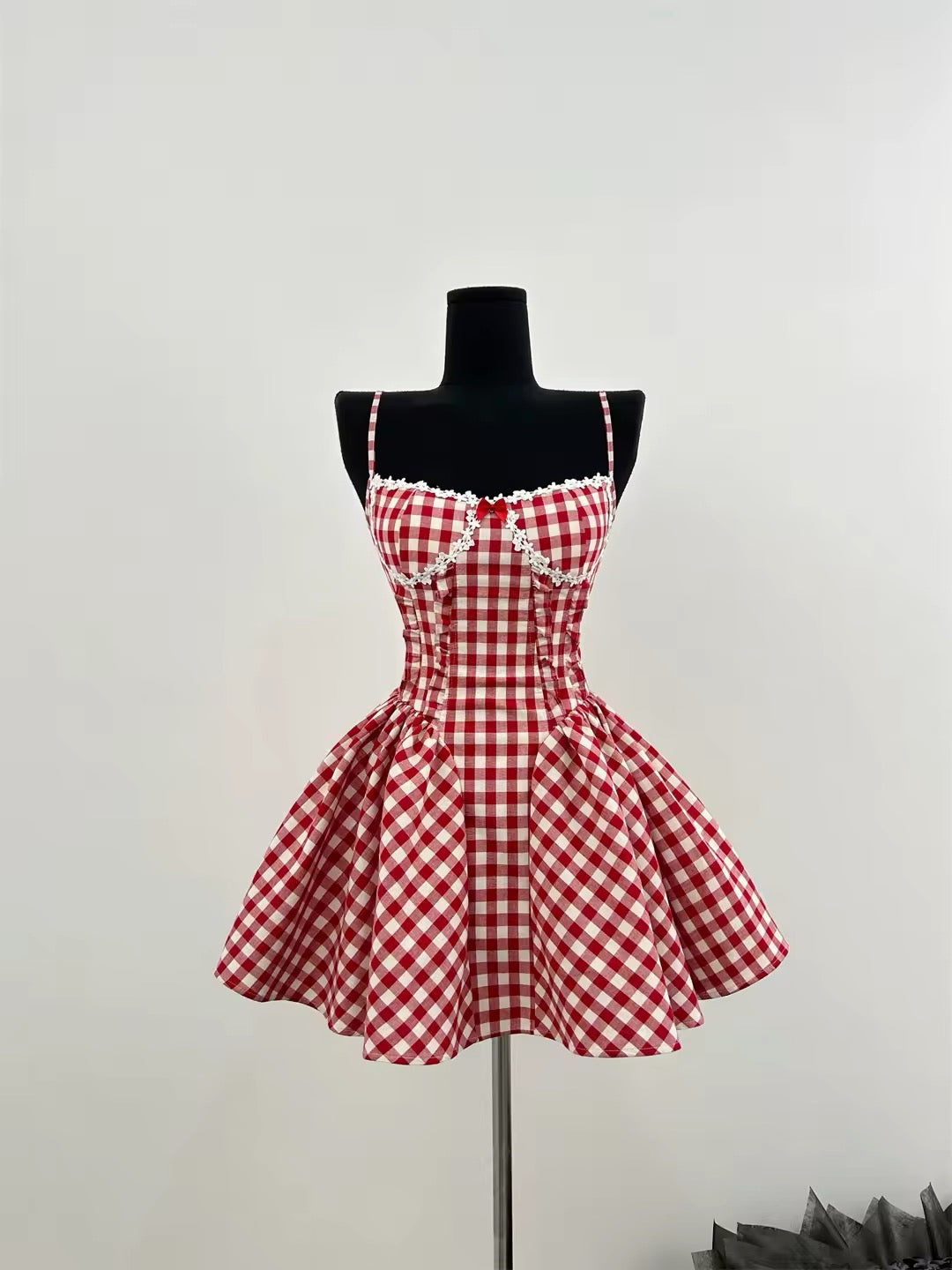 Cute and stylish summer plaid dress with retro vibes
