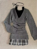 long sleeve retro knitwear for elegant vintage look