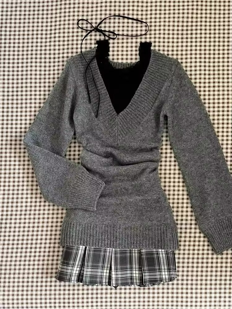 long sleeve retro knitwear for elegant vintage look