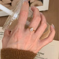 Bling zircon engagement-style ring in light