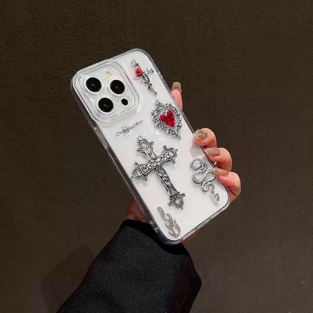Snake & Cross iPhone Case with Retro European Design