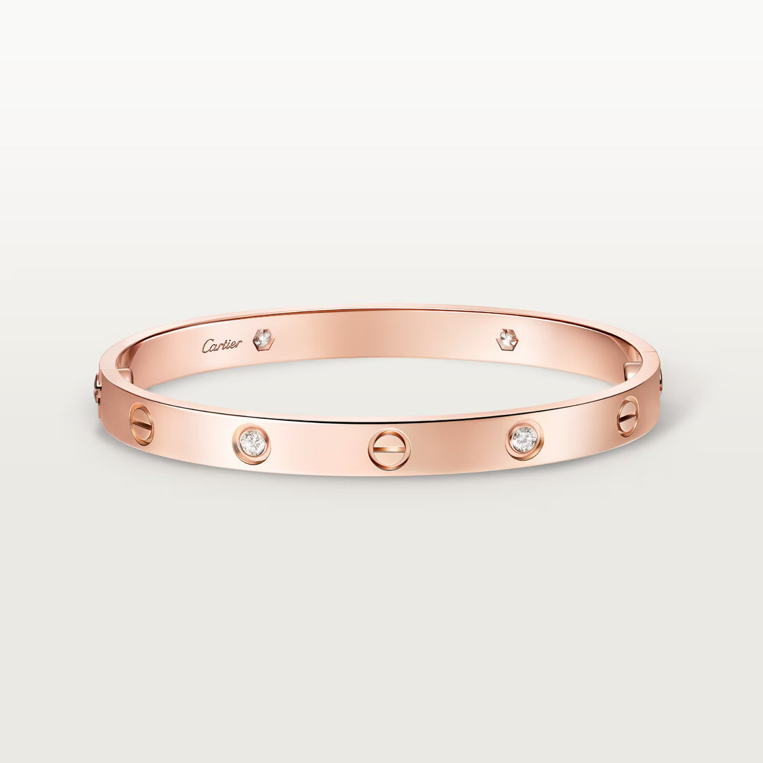 Aesthetic gold love bangle with simple and stylish look