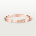 Aesthetic gold love bangle with simple and stylish look