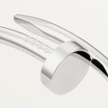 Aesthetic white gold bracelet with sleek nail shape and shine