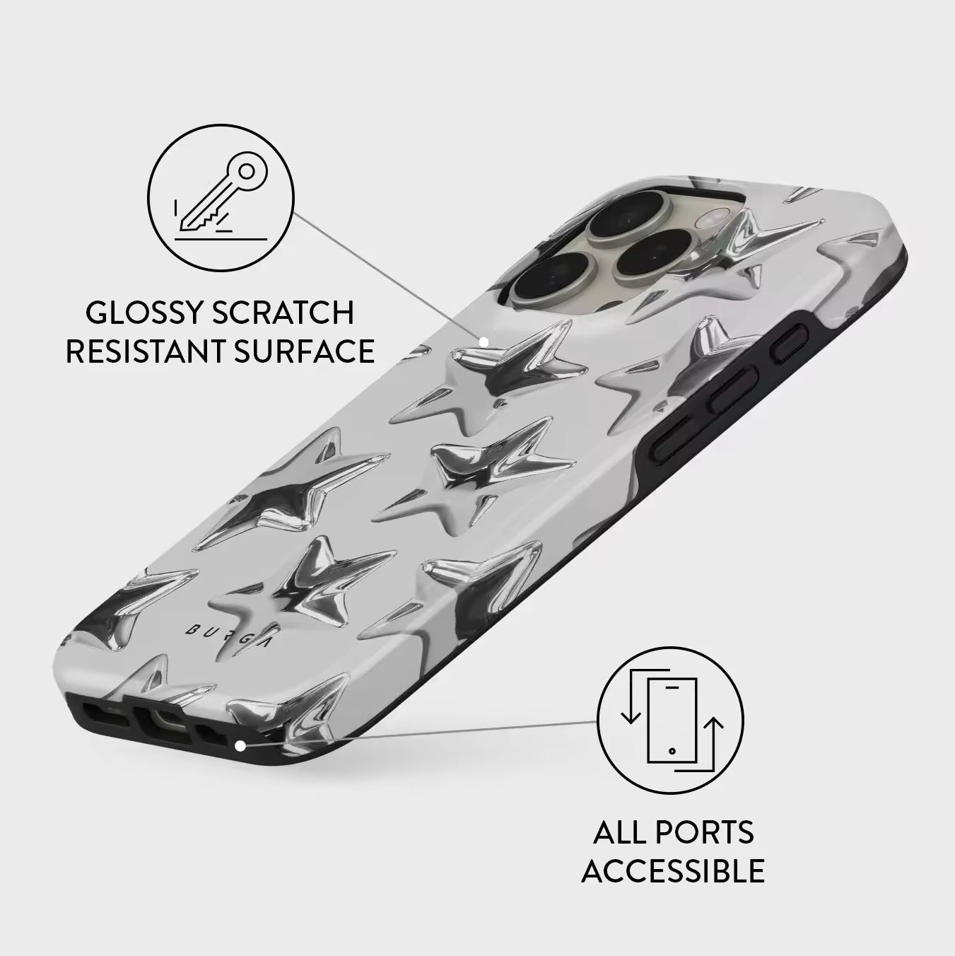 Side profile highlighting the double-layer TPU construction and smudge design