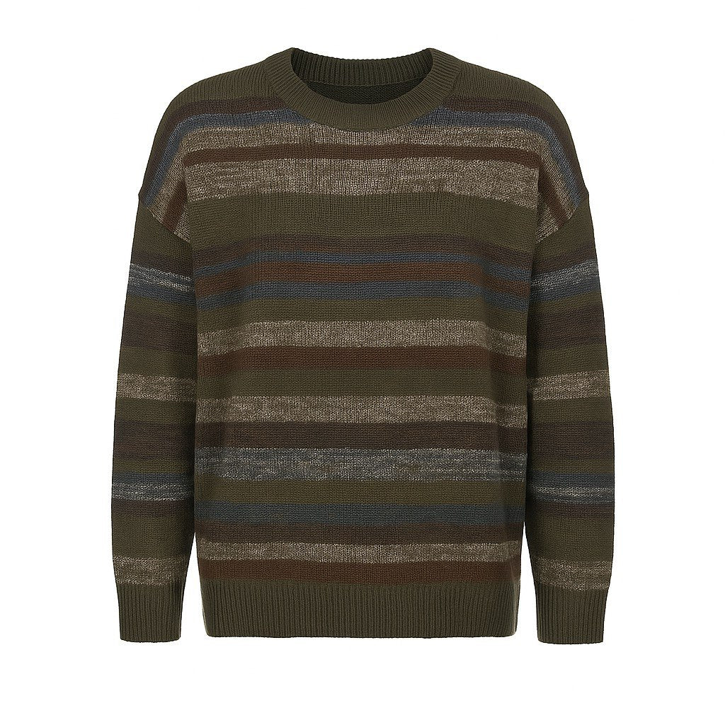 Preppy aesthetic soft girl vintage knit sweater with round neck
