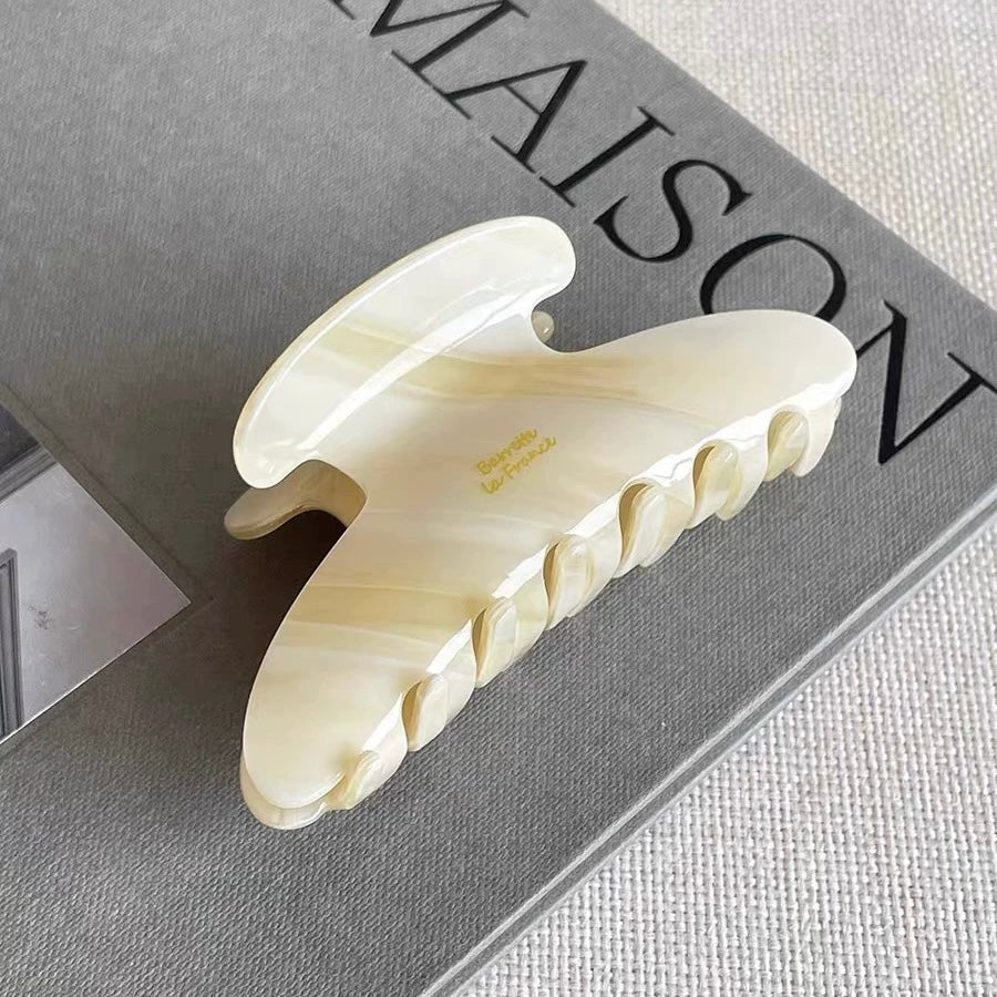 Elegant black crab hair clip for strong grip styling