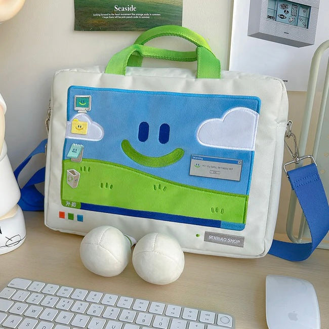 Y2K Windows XP Cartoon Bag – Cute Cartoon Laptop Shoulder Bag – AGCW