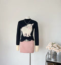 Half-turtleneck soft knit jumper in pastel tones