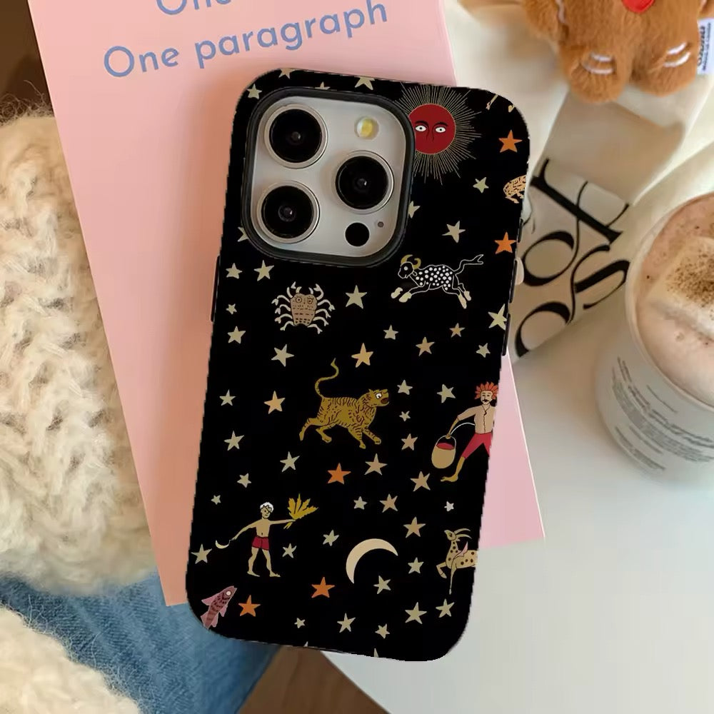 Star art animal-themed iPhone cover with constellation accents