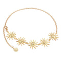 Layered celestial chain belt for women with star and sun charms