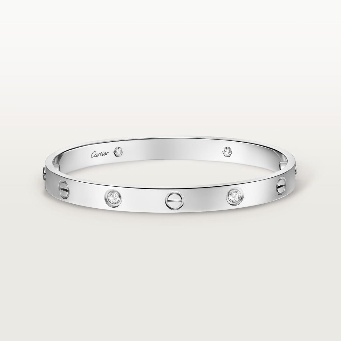 Elegant gold love bracelet for her with 18K gold plating and shine