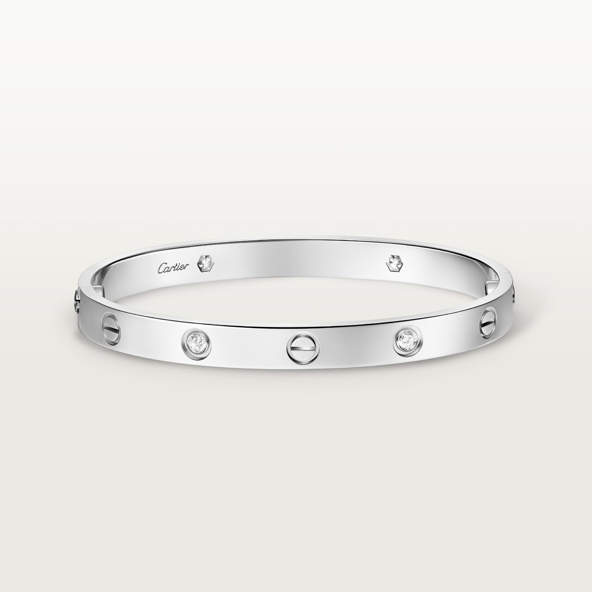 Elegant gold love bracelet for her with 18K gold plating and shine