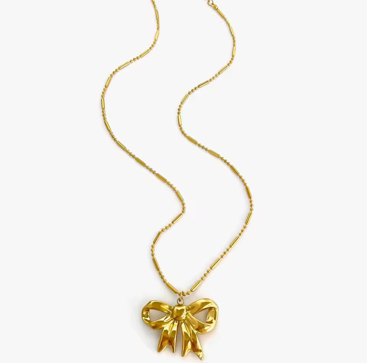 Dainty bow pendant necklace perfect for layering