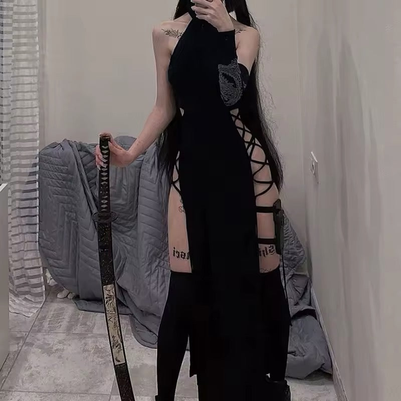 Dark alternative fashion outfit for women