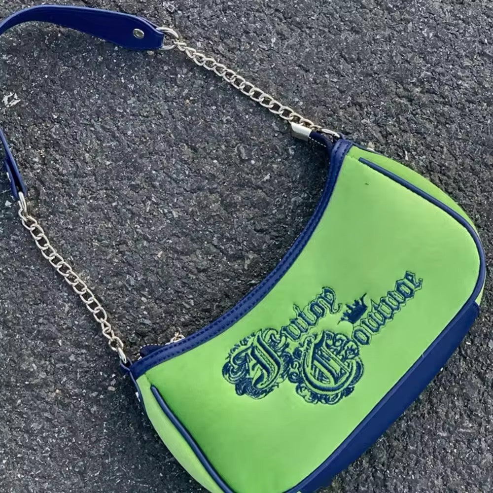 Overhead shot displaying the bag's interior space and lining.