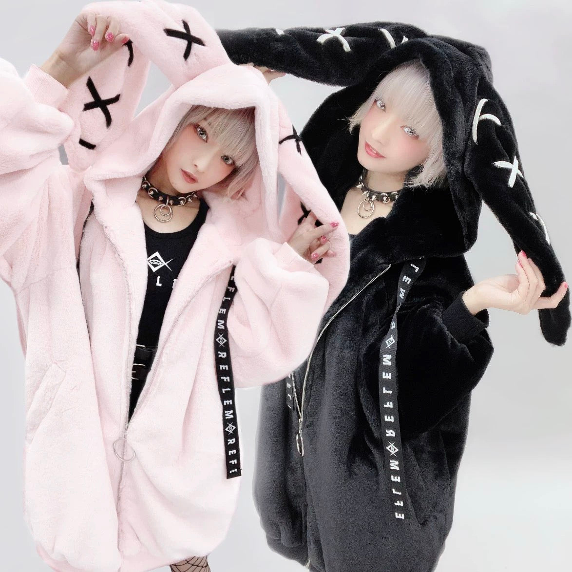 Lavender harajuku jacket for sweet punk girl outfit