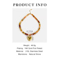 High-quality waterproof gold-plated heart necklace