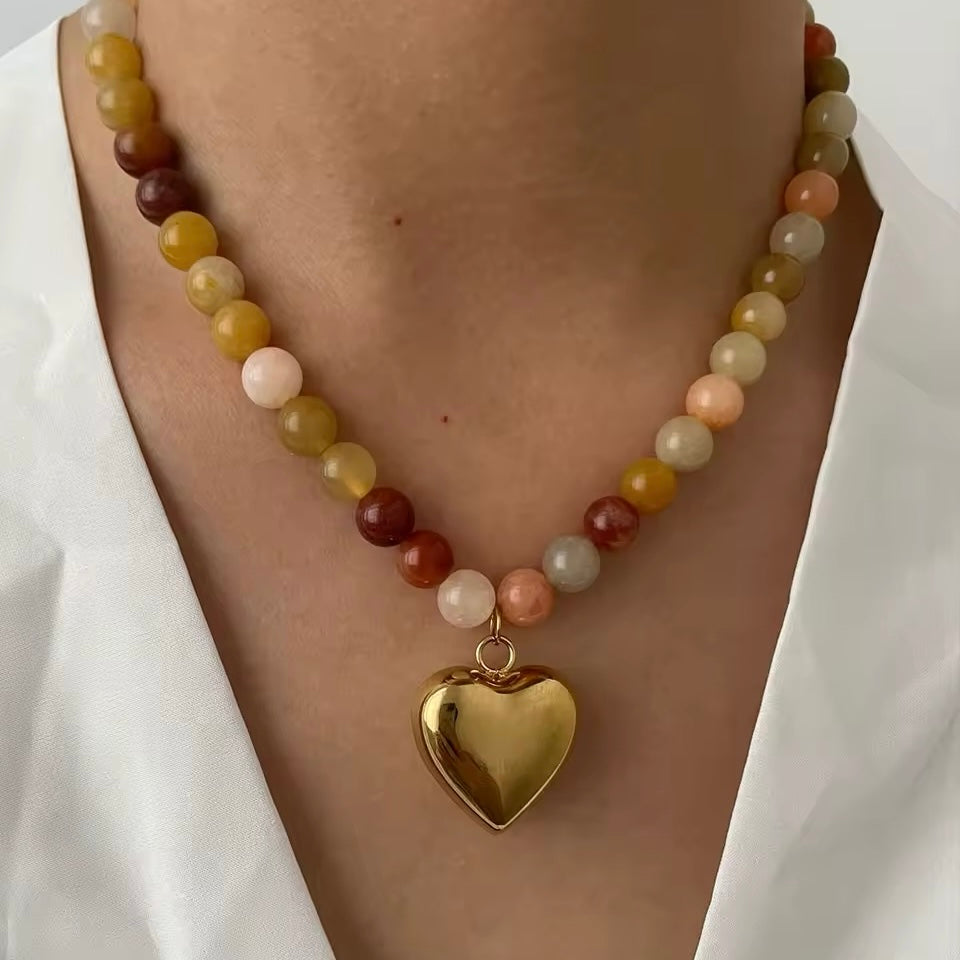 Stylish boho beaded chain necklace for casual and festival wear