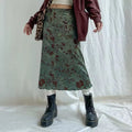 Y2K vintage floral print skirt, perfect for aesthetic outfits.
