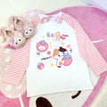 Harajuku slim fit tee for women with cute cartoon design