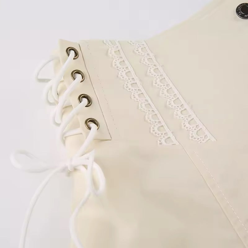 Cute Lolita soft girl shorts with empire waist design
