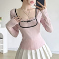 Vintage coquette aesthetic blouse with bow detail