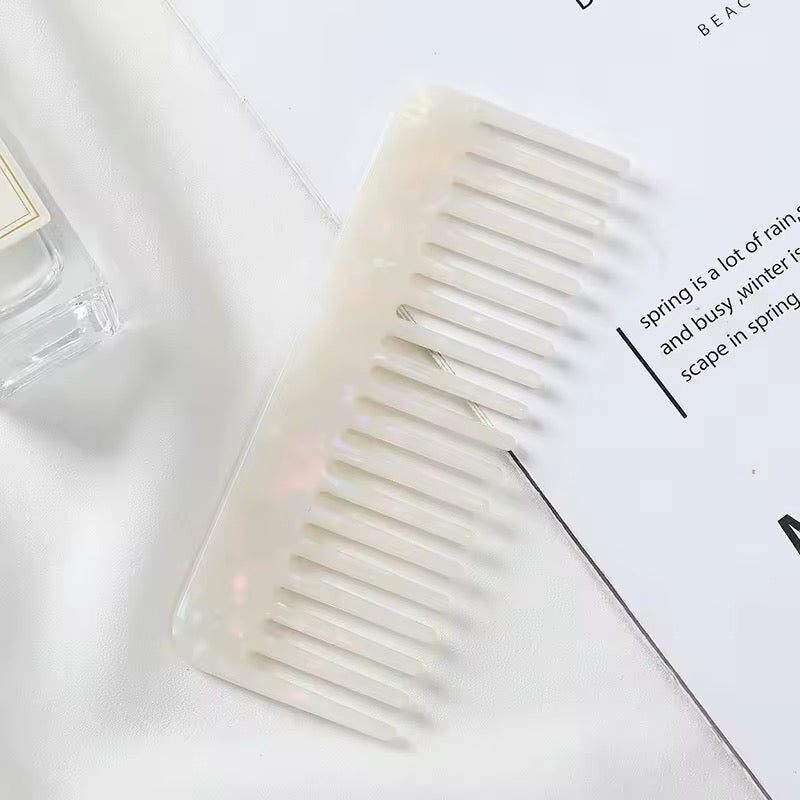 Handmade Korean acetate comb with polished saw-cut edges