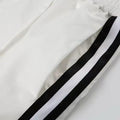 E-girl aesthetic shorts with lace patch and side contrast stripes