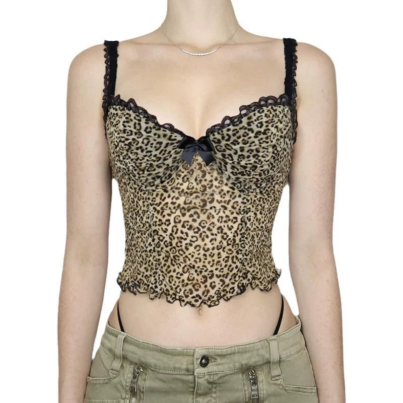 Lace-trimmed vintage camisole for summer outfits