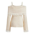 Balletcore sweater styled with white mini skirt