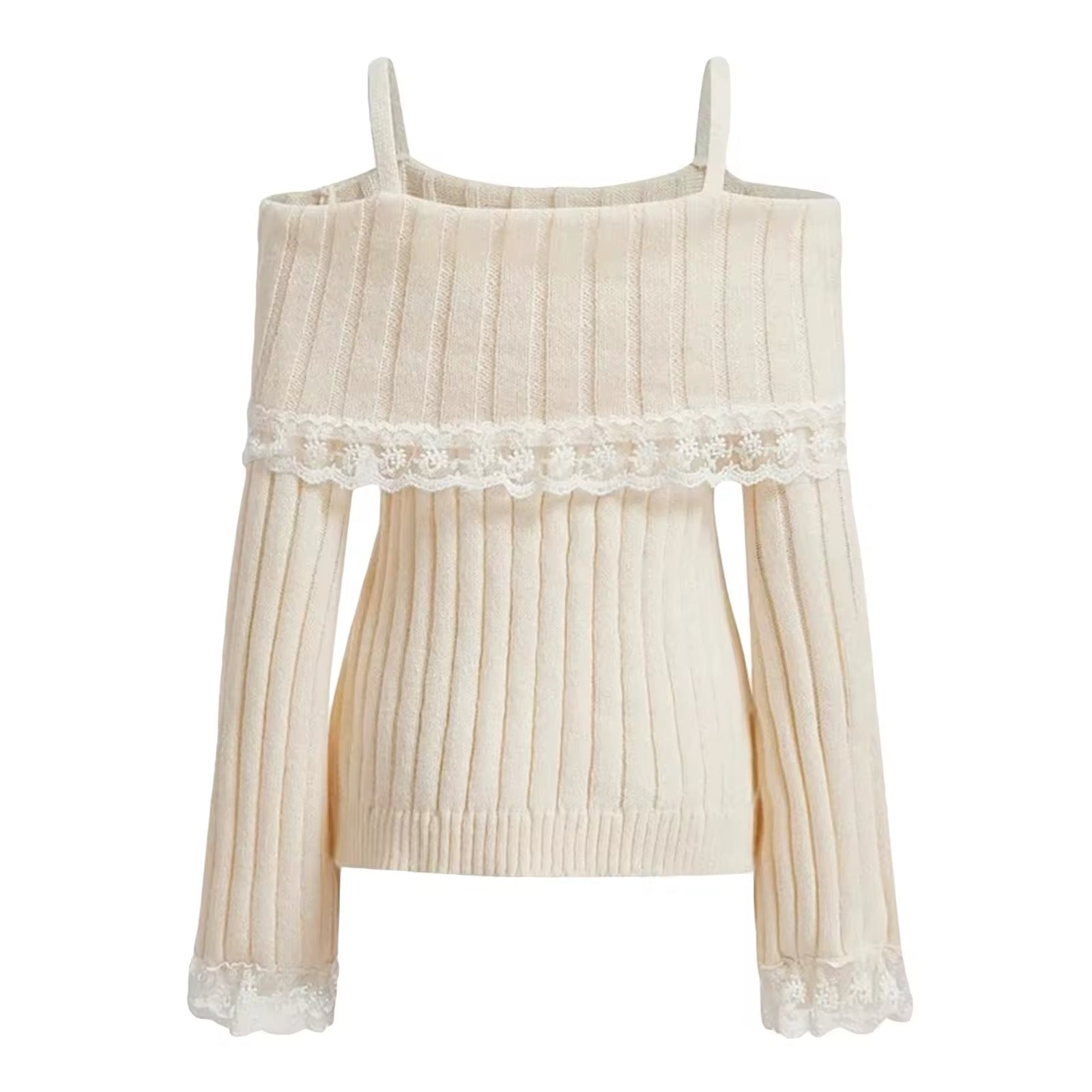 Balletcore sweater styled with white mini skirt