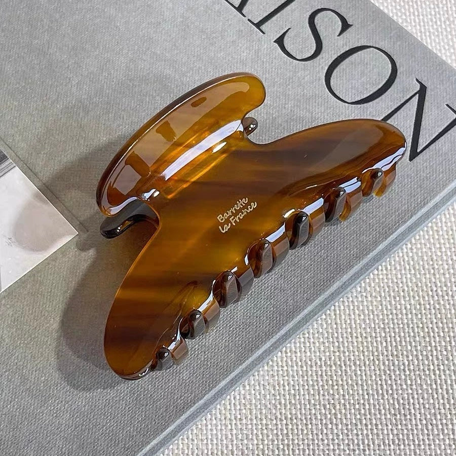 Large acetate hair claw for thick hair and updos