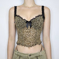 Sexy see-through camisole in leopard print style