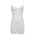Cute lolita sweet mini dress with lace and floral details for summer