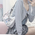 Soft girl aesthetic coquette bag with detachable strap, perfect for casual and semi-formal wear