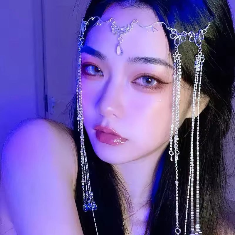 Handmade crystal fairy crown with rhinestone details