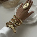 Wide cuff bangle for women in a trendy bohemian style