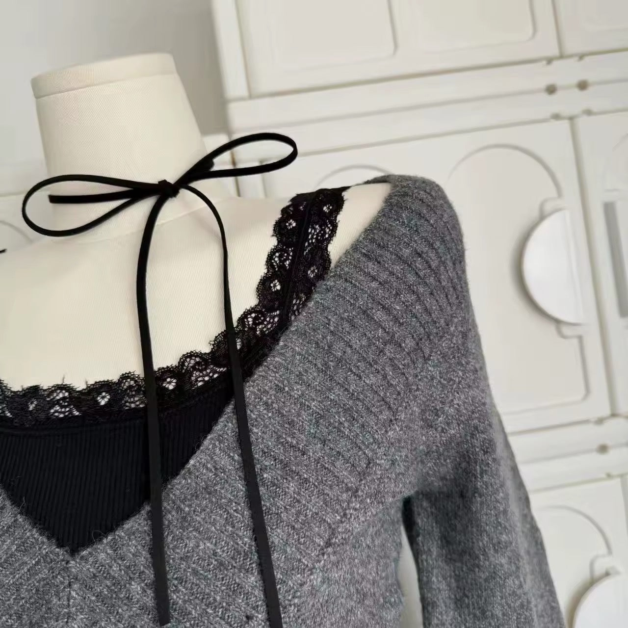 Autumn coquette gyaru knit pullover